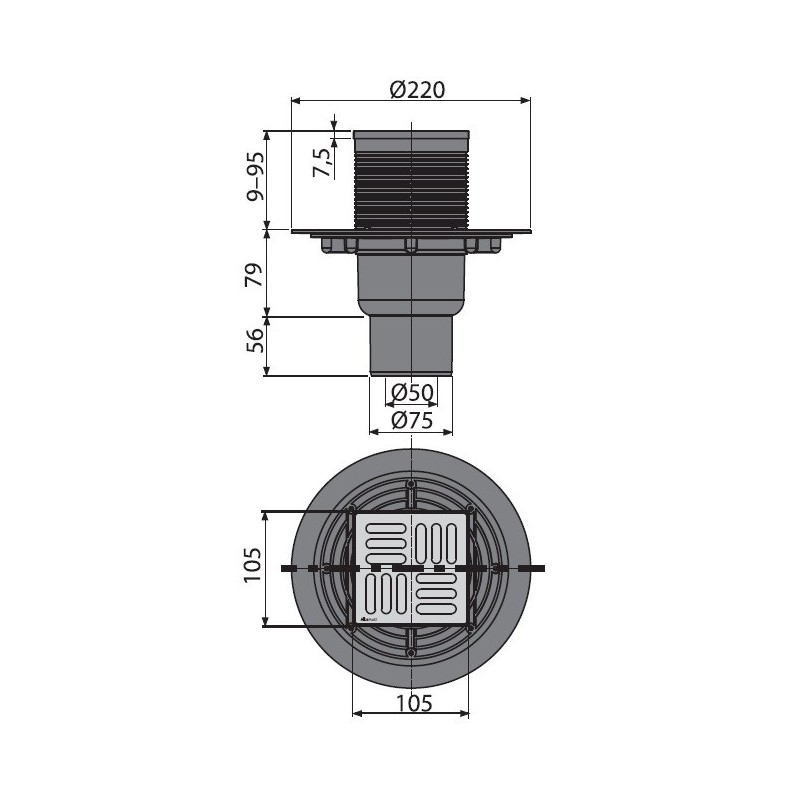 картинка Сливной трап 105 Hansgrohe APV201 