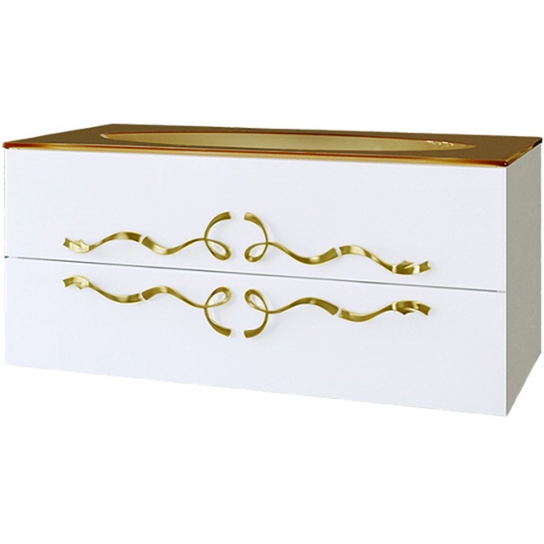 картинка Тумба Due amanti 120 белая с раковиной Elegance 120 Due.01.12/W/GL Aqwella 