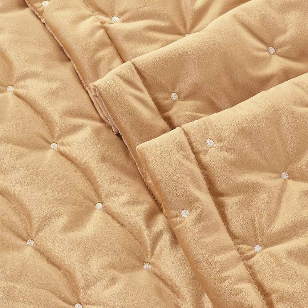 картинка Покрывало Arya Бархат 250*260 - 2(50*70+5) Ansel золотистый 