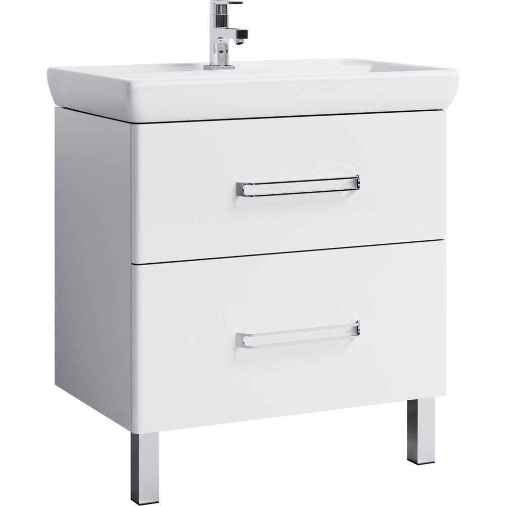 картинка Тумба Нео T8 бел, с раковиной Дрея Q80 Neo.01.08 Aqwella 