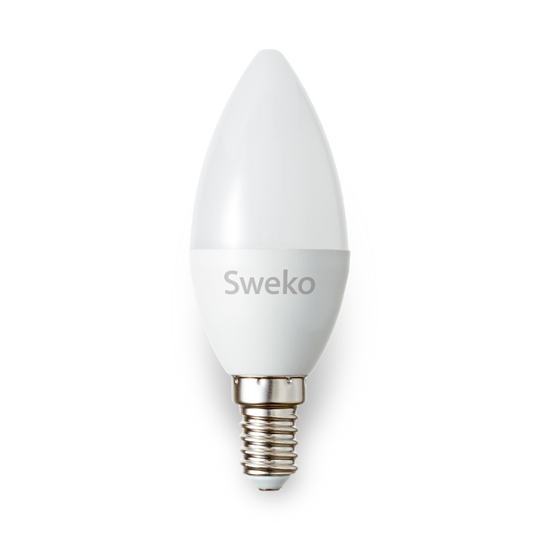 картинка Лампа светодиодная Sweko 42 серия 42LED-C35-7W-230-4000K-E14-T №38793 