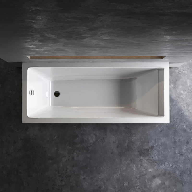 картинка Ванна акриловая белый PY170-6 1700*720*480+система слива+панель и крепежная рама Китай 