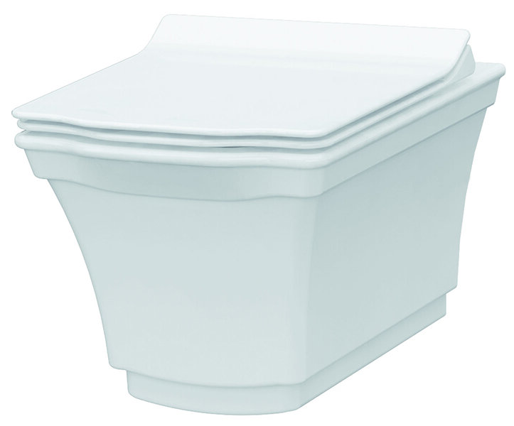 картинка Унитаз подвесной без узора Hermitage 951+Крышка 956 Boheme 