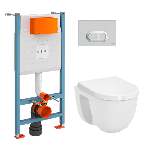 картинка Унитаз Lbox S40 безободковый с толстой ДП с крышкой микролифт 9005B003-7211 Vitra 