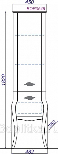 картинка Пенал Borgia слоновая кость BOR0548BG TM Clarberg Aqwella 