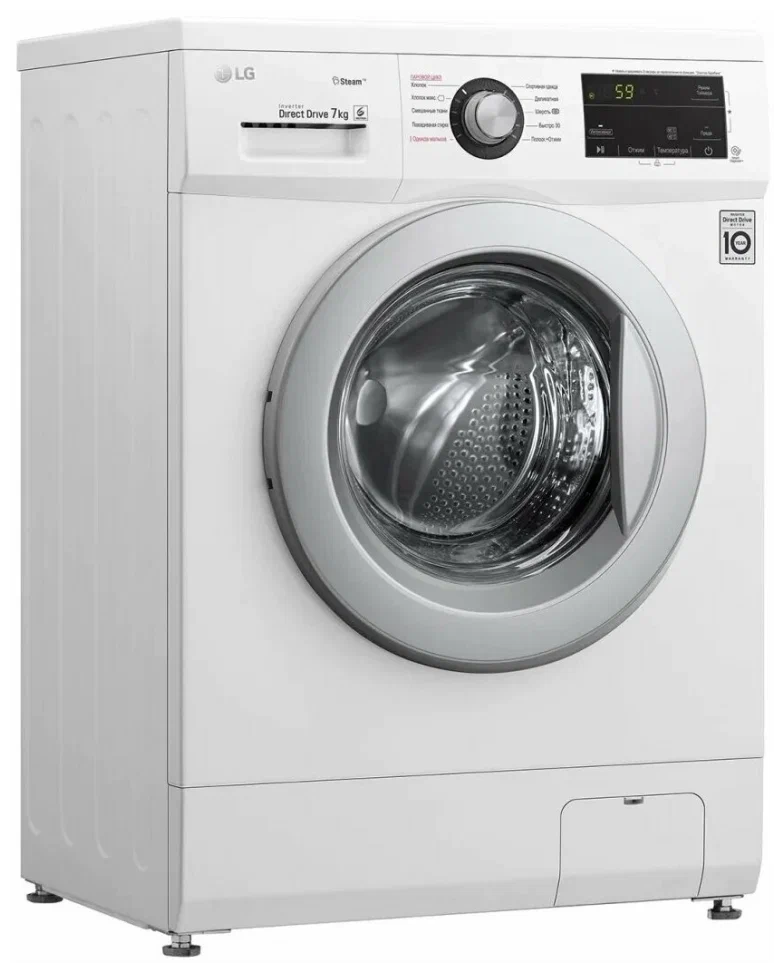 картинка Стиральная машина LG F-2 J 3 WS1W белая 6.5кг 