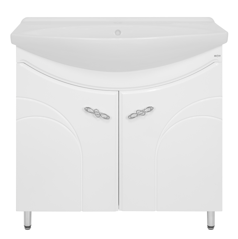 картинка Тумба Сицилия 85 прямая белая эмаль ум. Sanita (Best-85) Misty 