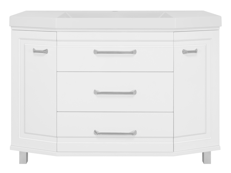 картинка Тумба Терра - 110 белая с 3 ящ ум. Слим 110 Misty 