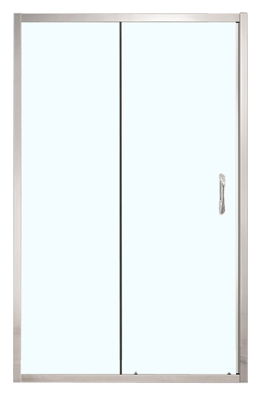 картинка Дверь душ Milton 6121 (раздвижная) 1200*2000, стекло прозрач 6мм, профиль серебро, с покрыт. Azario 