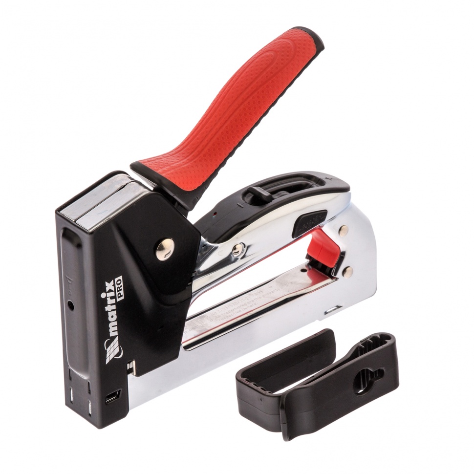 картинка Степлер мебельный стальной быстрая загрузка тип скобы 53 4-14 Pro Matrix 40917 