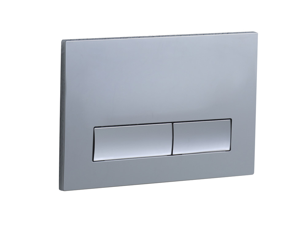 картинка Кнопка смыва 02 пластик прямоугольник хром матовый для инсталляции 400 и 500 Eva Gold 