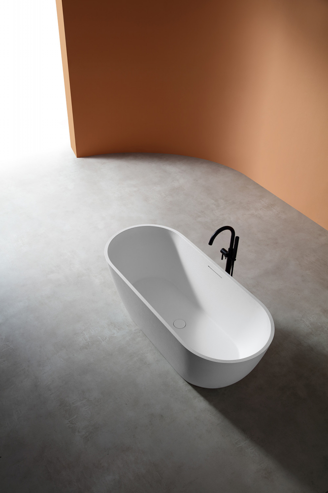 картинка Ванна Frankfurt из искусственного камня белая матовая AM9941 Abber 