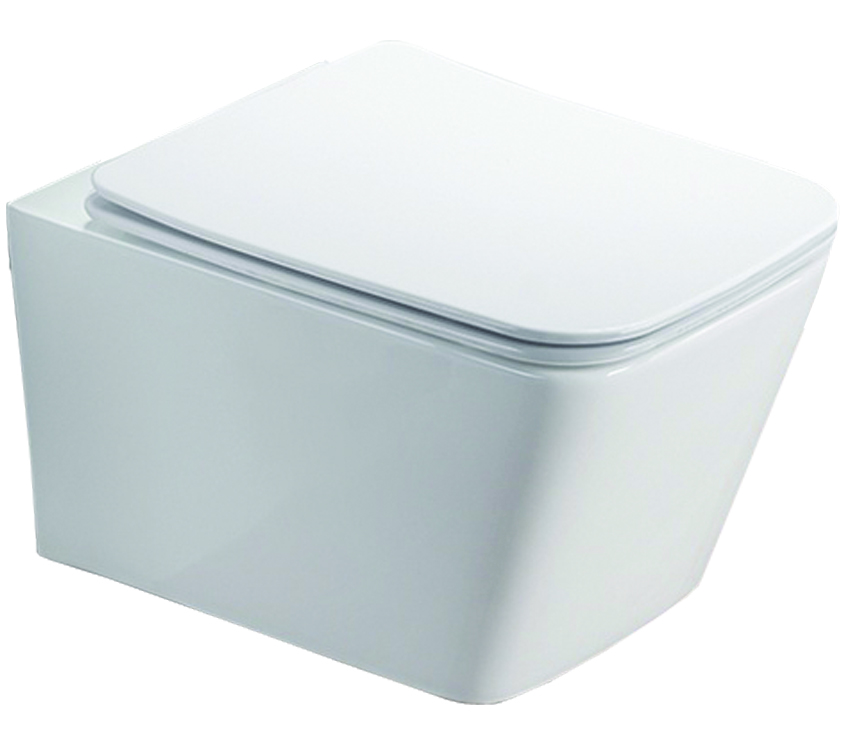 картинка Унитаз Nova подвесной безбодковый микролифт ультра-тонкая белый AZ-2216 SP Azario 