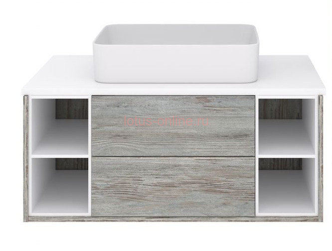 картинка Тумба Орландо 101 2 ящ подвесная коричневый матовый без ум. Blumarin 