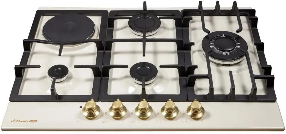 картинка Варочная поверхность газовая Il Monte BH-708CBE NSD ivory rustico 