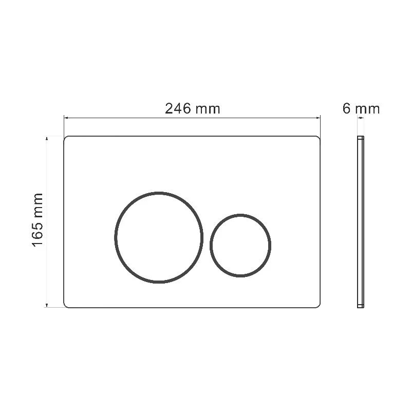 картинка Клавиша смыва Style хром глянцевый 700.K31.05.10M.10M Grossman 