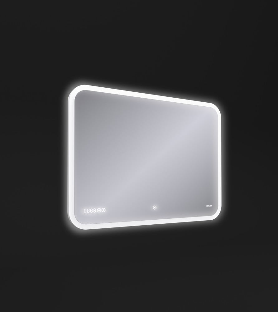 картинка Зеркало Led design pro 070 80 bluеtooth часы с подсветкой прямоугольное Cersanit 