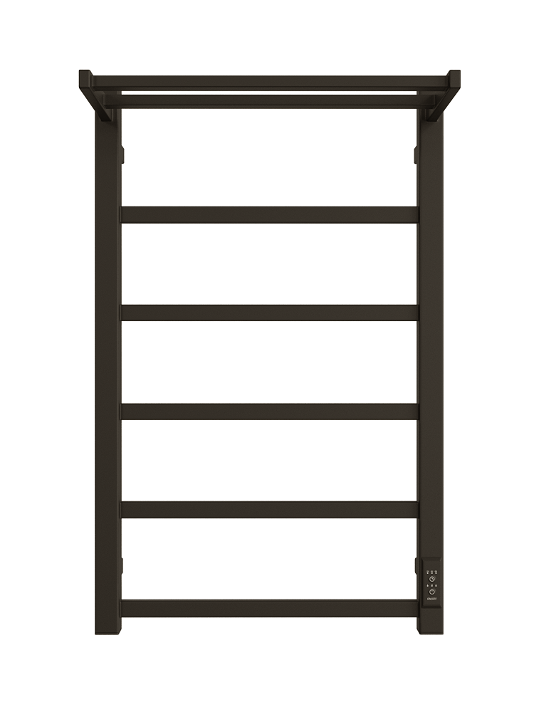 картинка Полотенцесушитель FJ Plaza neo 80/50 Электрич.(К диммер квадрат Черный матовый) 