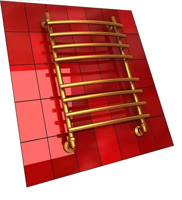картинка Полотенцесушитель R primo electro (80/50) 1"-3/4-1/2" ТЭН справа (К эл. Золотой хром) 