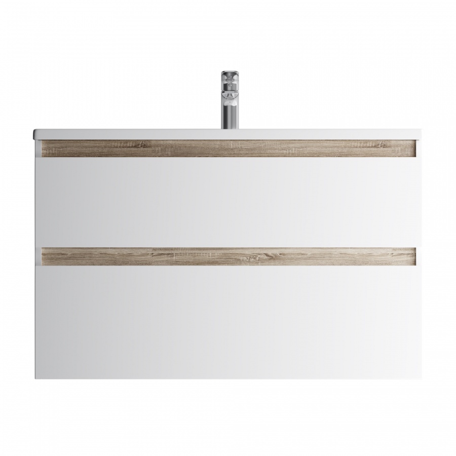 картинка Тумба подвесная M85AFHX1002WG X-Joy 100 2ящ белый глянец+ум. M85AWCC1002WG X-joy AMPM 