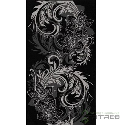картинка Декор керамический Азур 1645-0049 черный 25*45см 