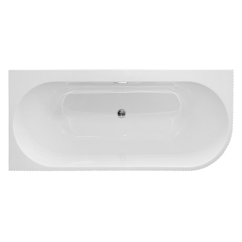 картинка Ванна акриловая La Blanco 1700*750*580 L пристенная в компл. с сиф. и мет. рамой AZ-6724-1CL Azario 