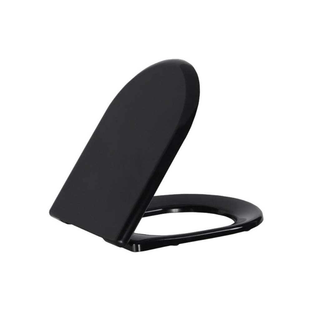 картинка Крышка дюропласт c микролифтом съемная KC0903.01.1400E черная матовая Creavit 