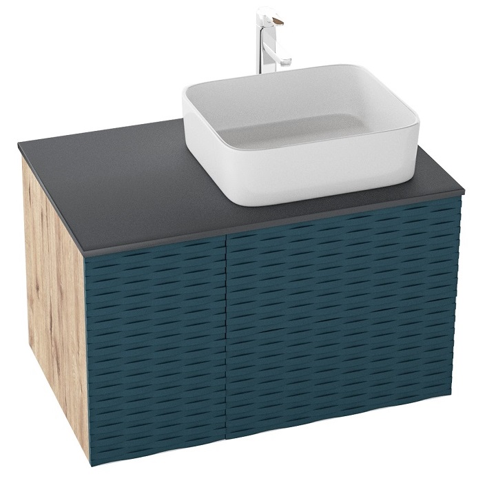 картинка Тумба подвесная Альба 80 с 2-я ящ. веллингтон бриз без ум. Grossman 