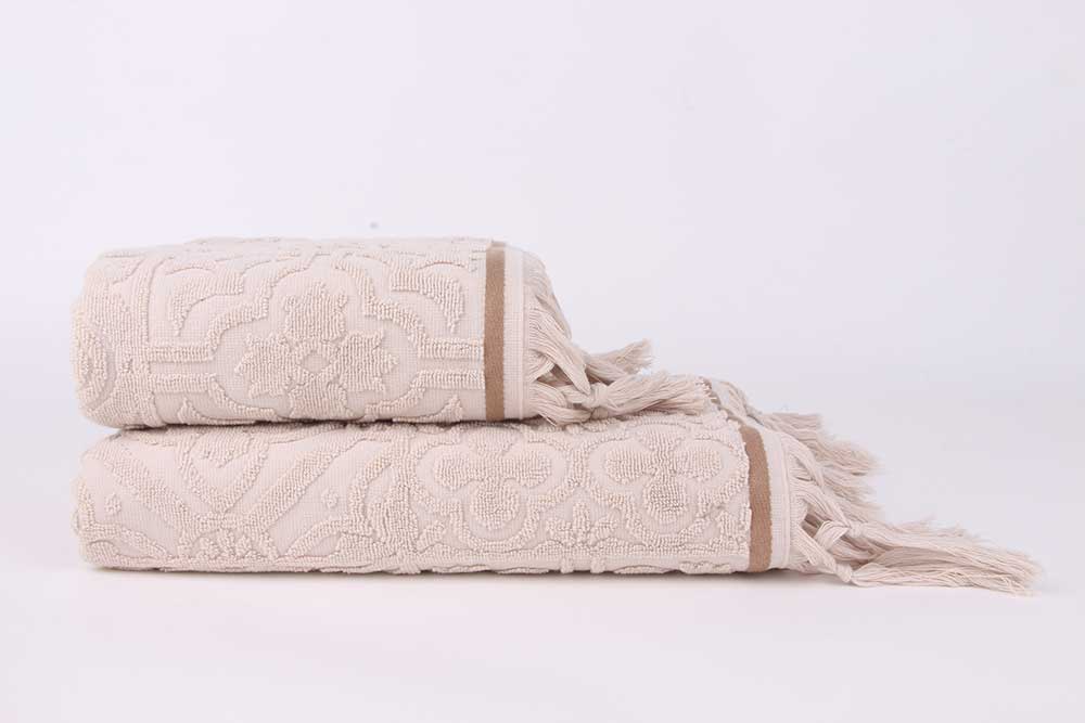 картинка Полотенце Arya жаккардовое 50*90 Scarlet бежевый 