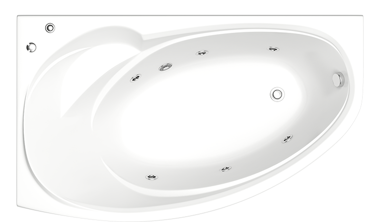 картинка Ванна Флорида 1600*880 R без г/м без экрана Bas 