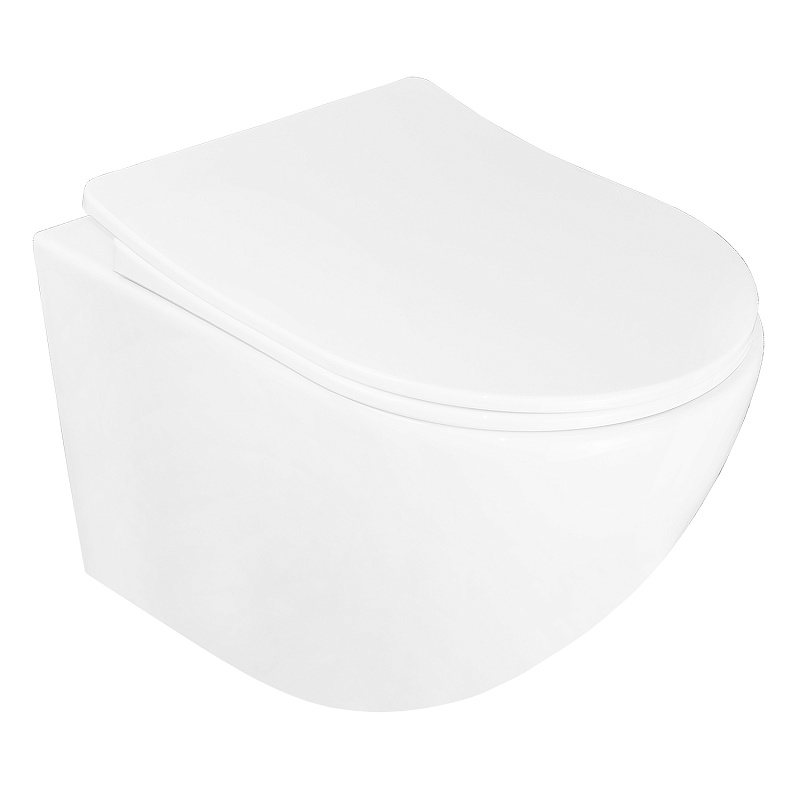 картинка Унитаз подвесной Pro 360х480х3500 безобобод. c быстросъемным сид. микр. полипропил CS-1049SB Azario 