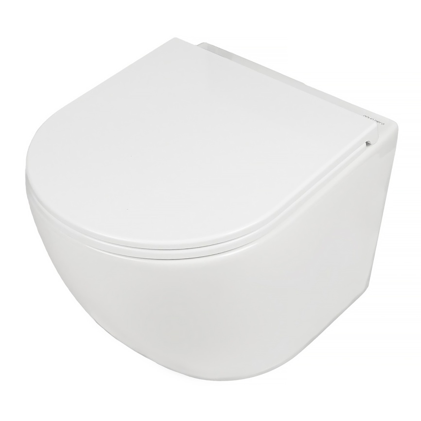 картинка Унитаз подвесной Sky 495*360*365 безобод. торнадо сид. микролифт дюропласт AN-010Q3 Сантраст 