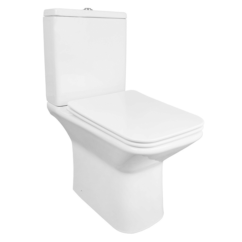 картинка Унитаз Formal AZ-1353B напольный безободковый в компл. с бачком и сид. микролифт дюропласт Azario 