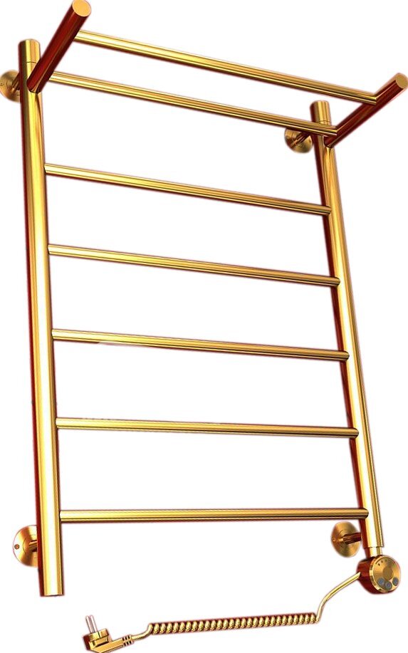 картинка Полотенцесушитель Fj electro 80/50 1"-1/2" Электр. ТЭН справа (К.эл Золотой хром) 