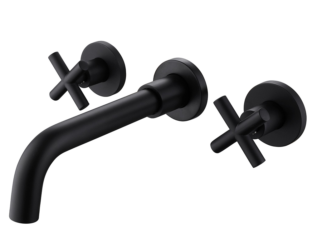 картинка Смеситель Wasser Kreis для раковины скрытого монтажа, черный матовый AF81121B Abber 