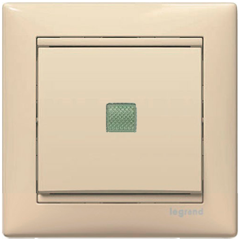 картинка Выключатель слоновая кость с подсветкой 1-кл 774310 