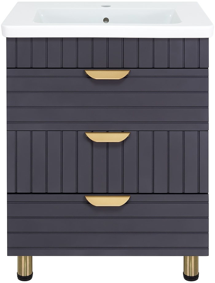 картинка Тумба Gloster 80 напольная c 3 ящ ум. The Gap Unik 80 Misty 