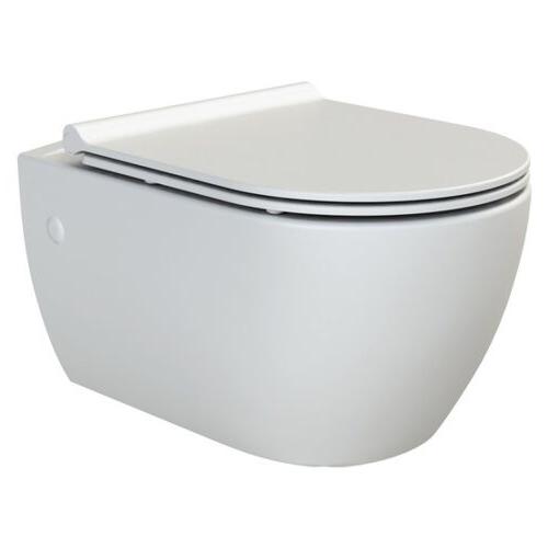 картинка Унитаз подвесной с биде белый глянец Bianca 963-2+Крышка для унитаза 966-W Boheme 