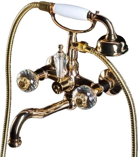 картинка Смеситель для ванны душевой комплект Flora золото 293-FL Boheme 