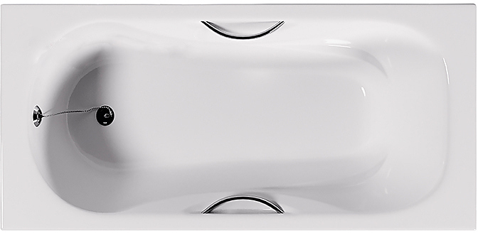 картинка Ванна Donni 170*75*41 чугун с ножками и ручками Goldman 