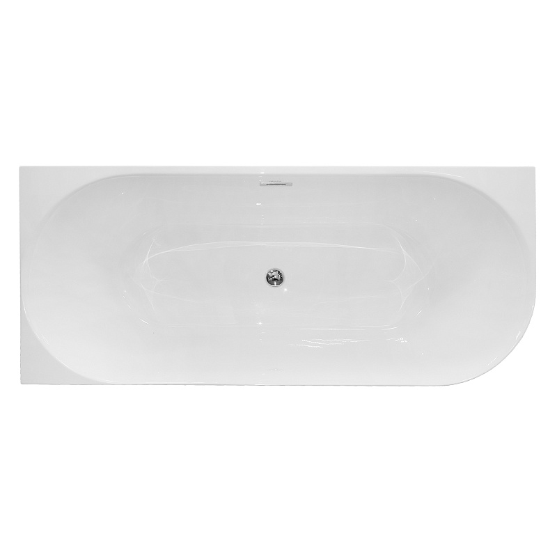 картинка Ванна акриловая Rio Grande 1700*750*580 L пристенная в компл. с сиф. и мет. рамой AZ-6724-2L Azario 