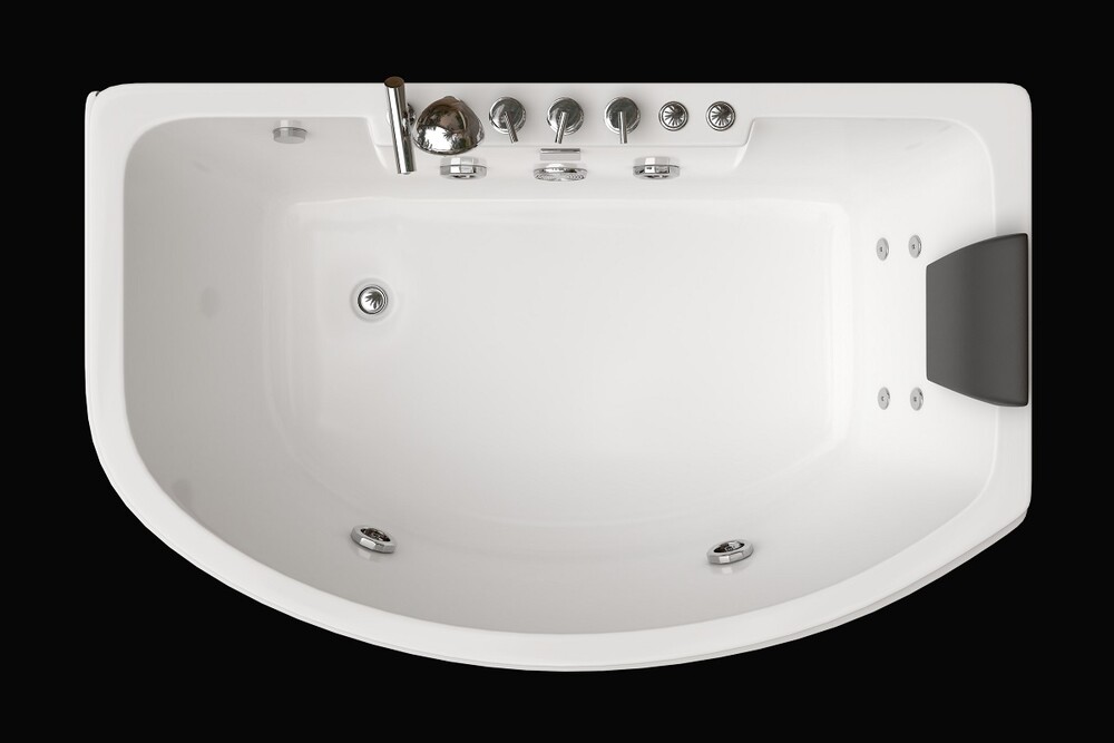 картинка Ванна OLB-842R ГМ 1600*1000*570 с нососом и переливом Eva Gold 