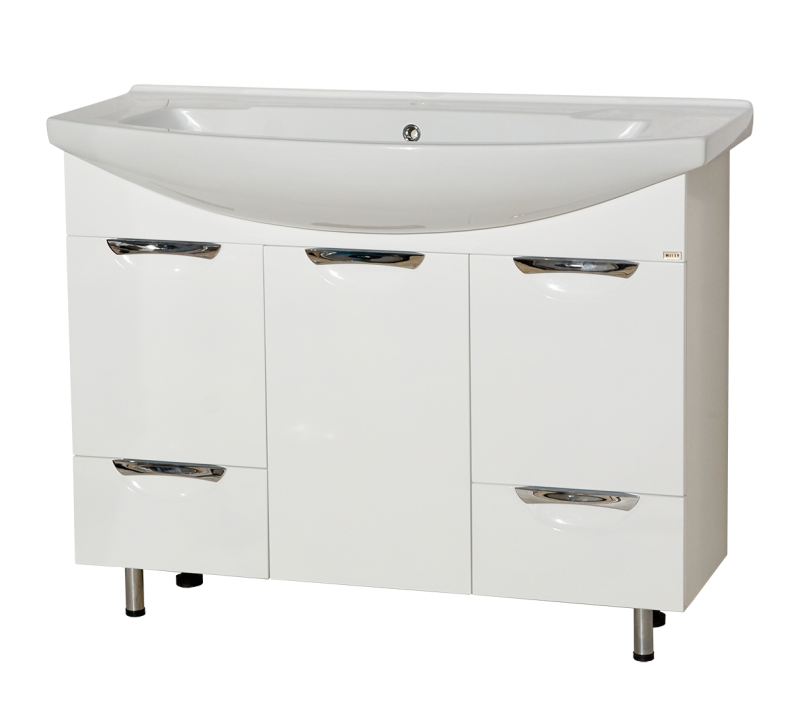 картинка Тумба Лаванда 105 с 2 ящ белая ум. Элеганс 105 Misty 