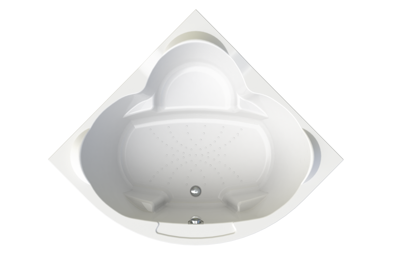 картинка Ванна Сорренто 148*148 с/п бронза, смеситель Бурже бронза 5 элем. Radomir 