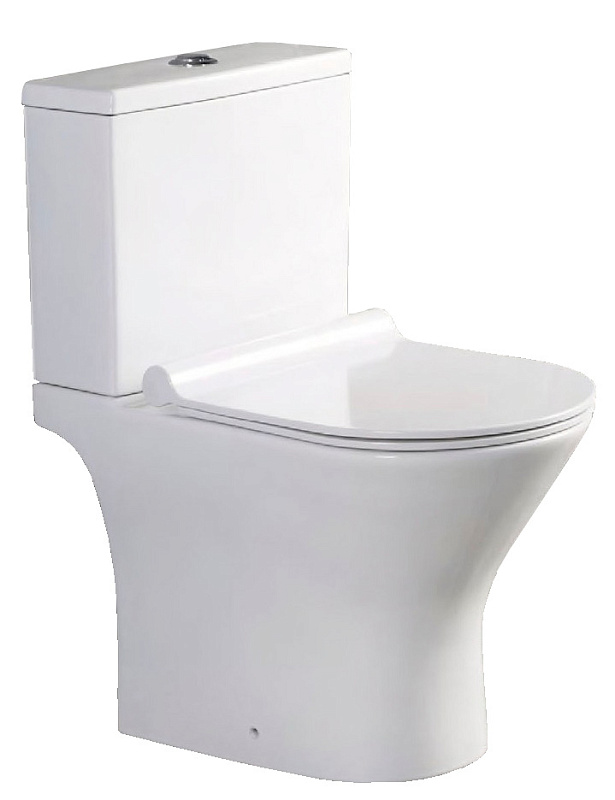 картинка Унитаз напольный безободковый Verde AZ-2224 615*360*745 с сиденьем микролифт Azario, Ограниченно год 