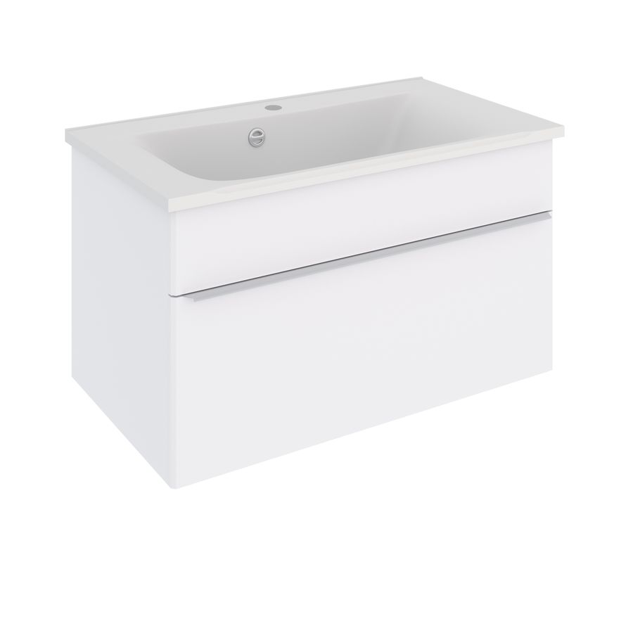 картинка Тумба Оливия 80 1 ящ. подвесная белый без ум. AQUA DE MARCO 