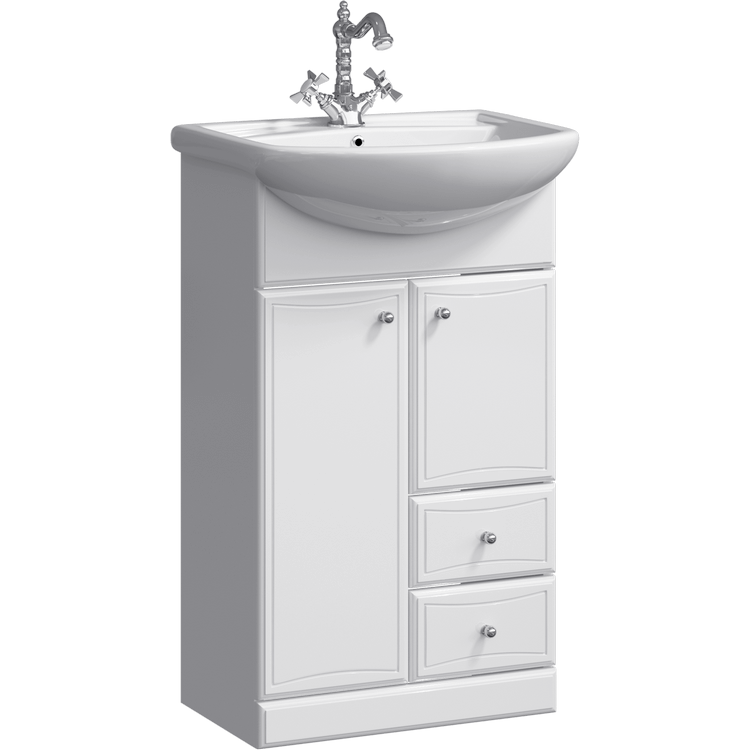 картинка Тумба Барселона с ум. Уют 550 с двумя ящиками Ba.01.05/2 TM Aqwella 