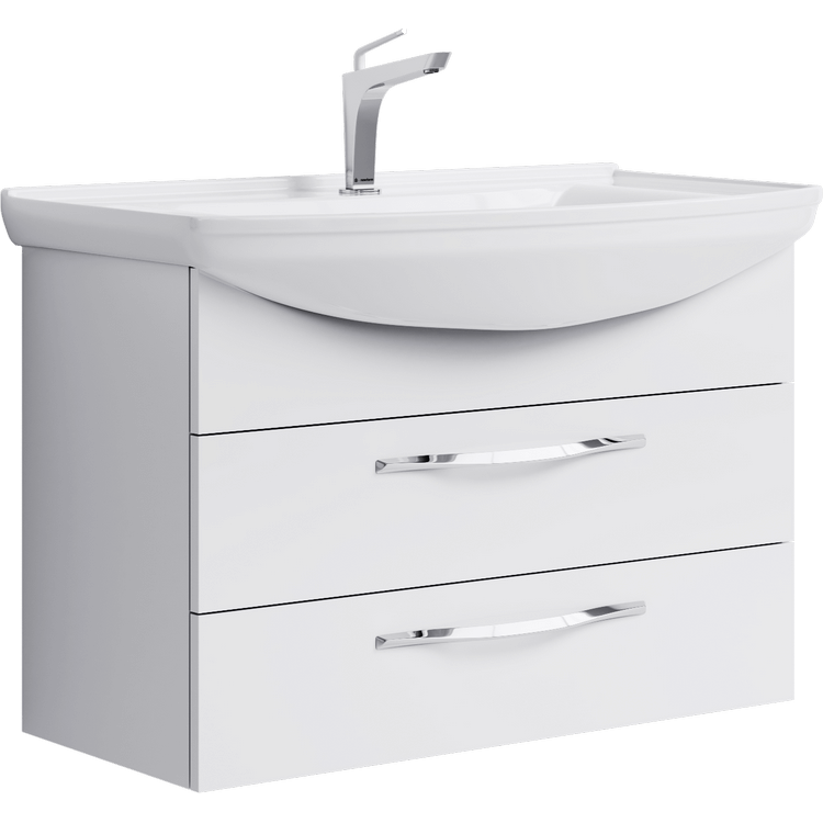 картинка Тумба Аллегро 85 цвет белый.с рак Стиль 85 Agr.01.08/2 Aqwella 