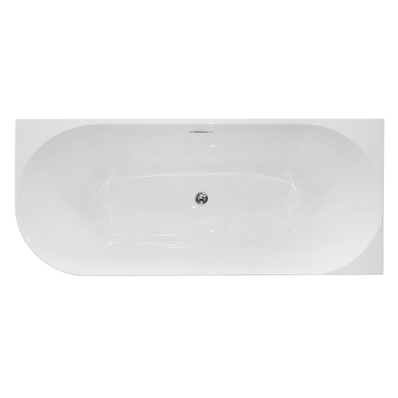 картинка Ванна акриловая Rio Grande 1700*750*580 R пристенная в компл. с сиф. и мет. рамой AZ-6724-2R Azario 