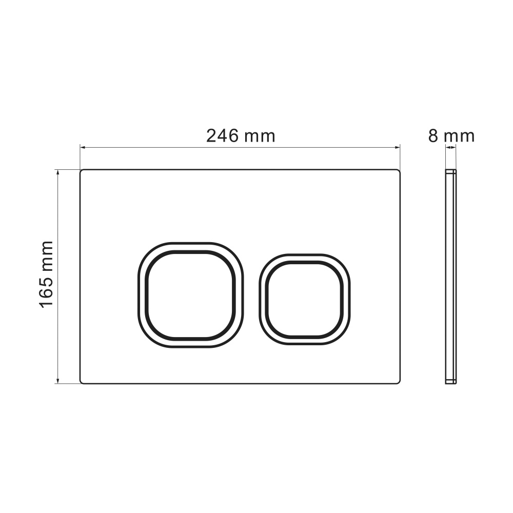 картинка Клавиша смыва Cosmo белый глянцевый 700.K31.02.000.000 Grossman 